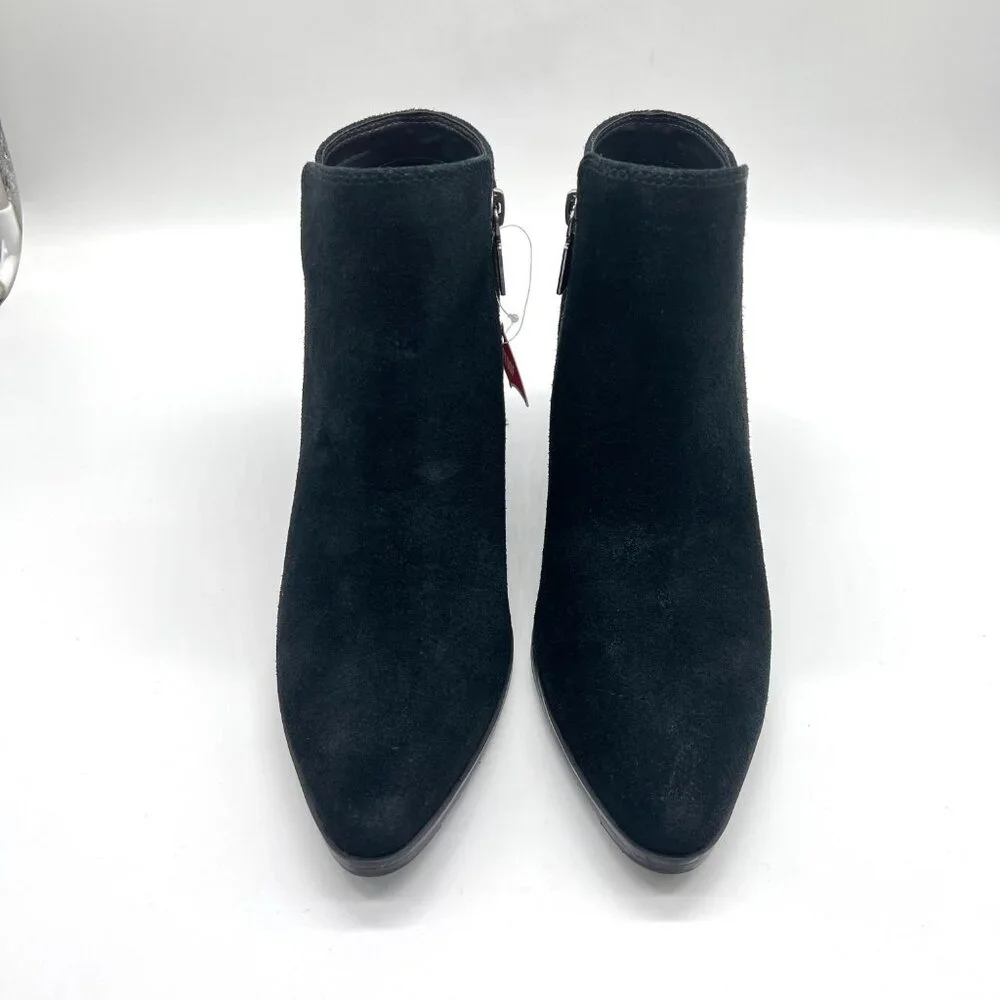 Blondo Womens Size 7 7M Noel Black Suede‎ Leather Waterproof Ankle Boots Shoes
